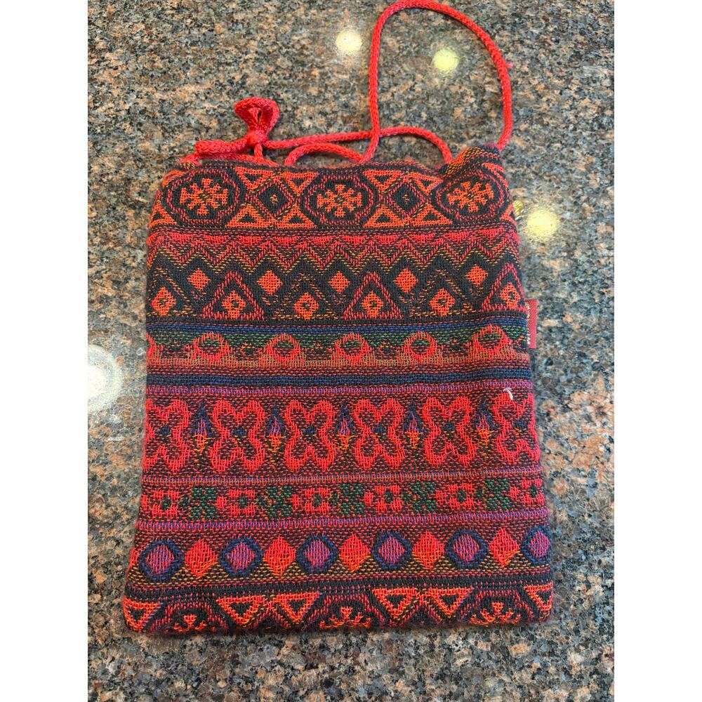 Anter Small Red and Black Crossbody Bag 9"x7"